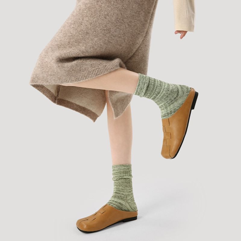 Chaussettes unies à col ras du cou