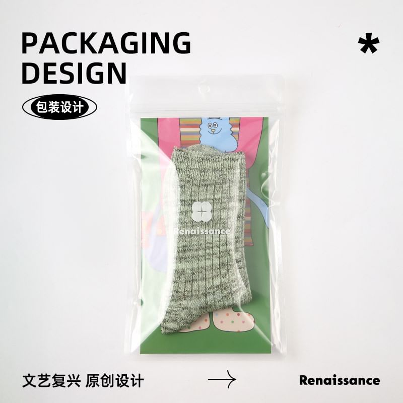 Chaussettes unies à col ras du cou