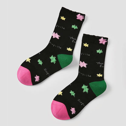 Star Pattern Crew Socks