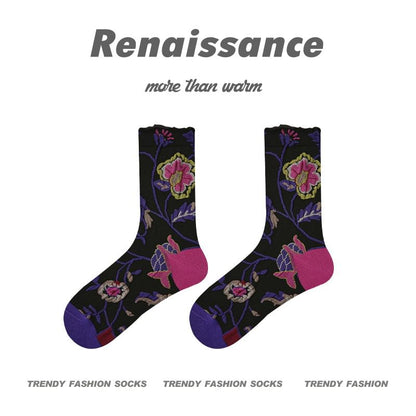 Floral Crew Socks