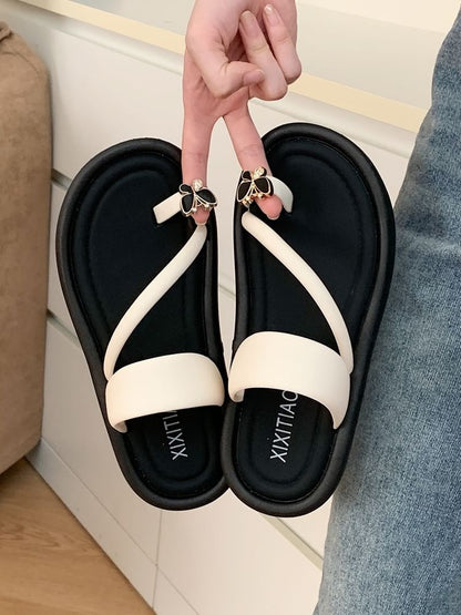 Toe Loop Slide Sandals