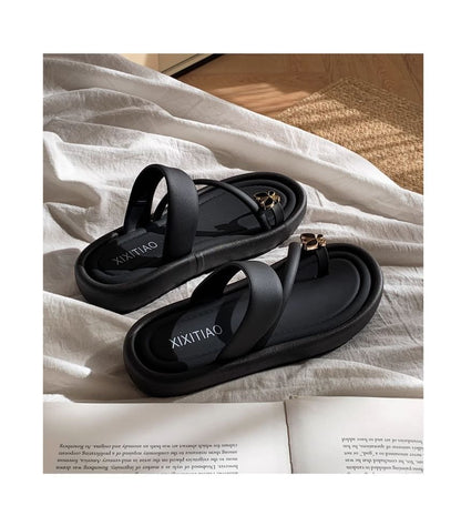 Toe Loop Slide Sandals