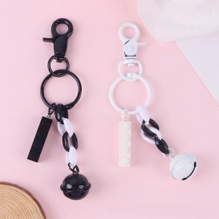 Bell Toy Block Bag Charm Keyring