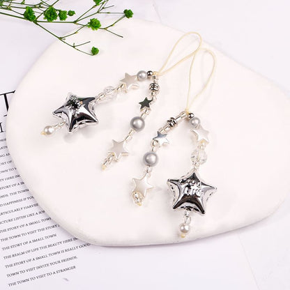 Star Faux Pearl Acrylic Phone Charm