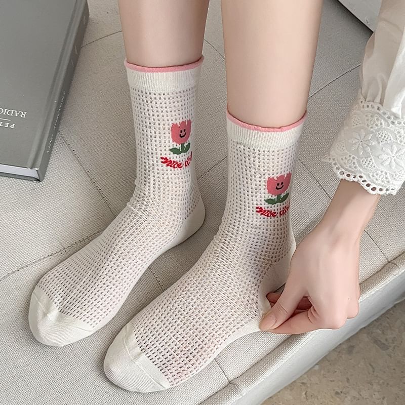 Floral Print Socks