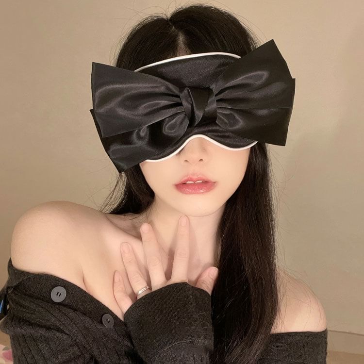 Bow Fabric Sleeping Eye Mask