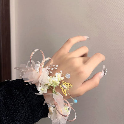 Floral Mesh / Headband Bracelet