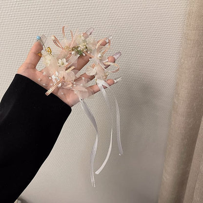 Floral Mesh / Headband Bracelet