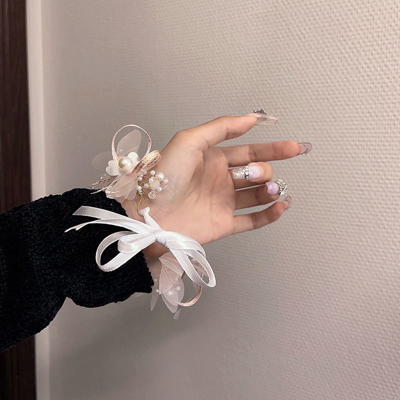 Floral Mesh / Headband Bracelet