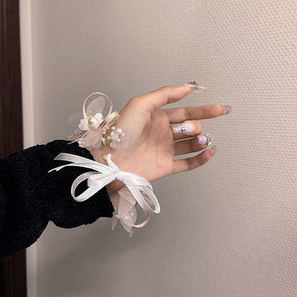 Floral Mesh / Headband Bracelet