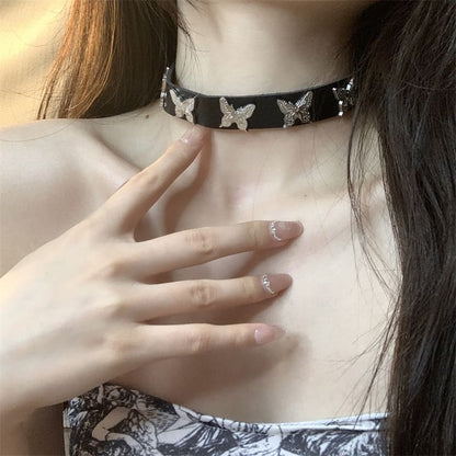 Butterfly Choker Faux Leather