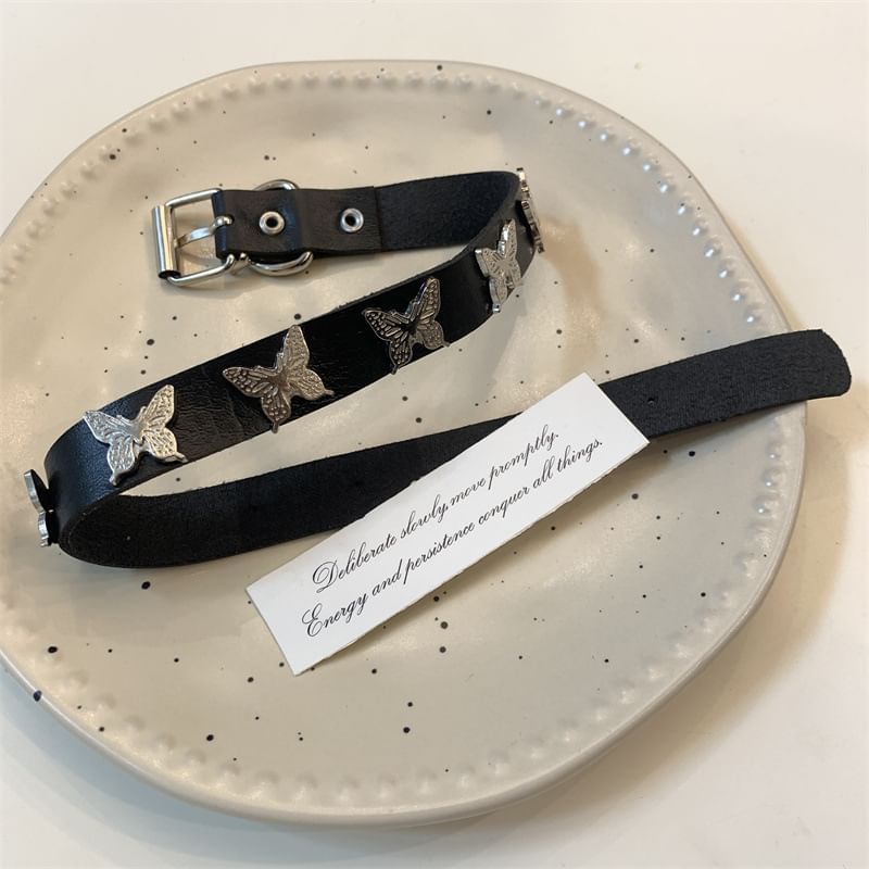 Butterfly Choker Faux Leather