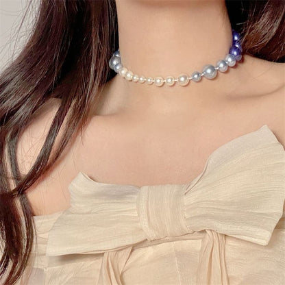 Faux Beaded Pearl Necklace