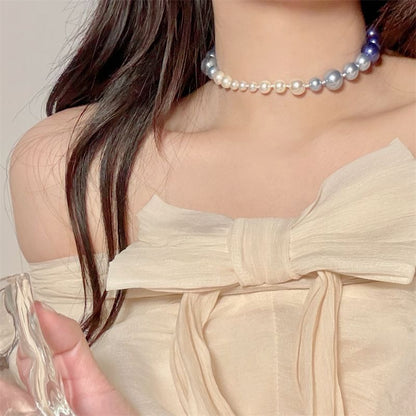 Faux Beaded Pearl Necklace