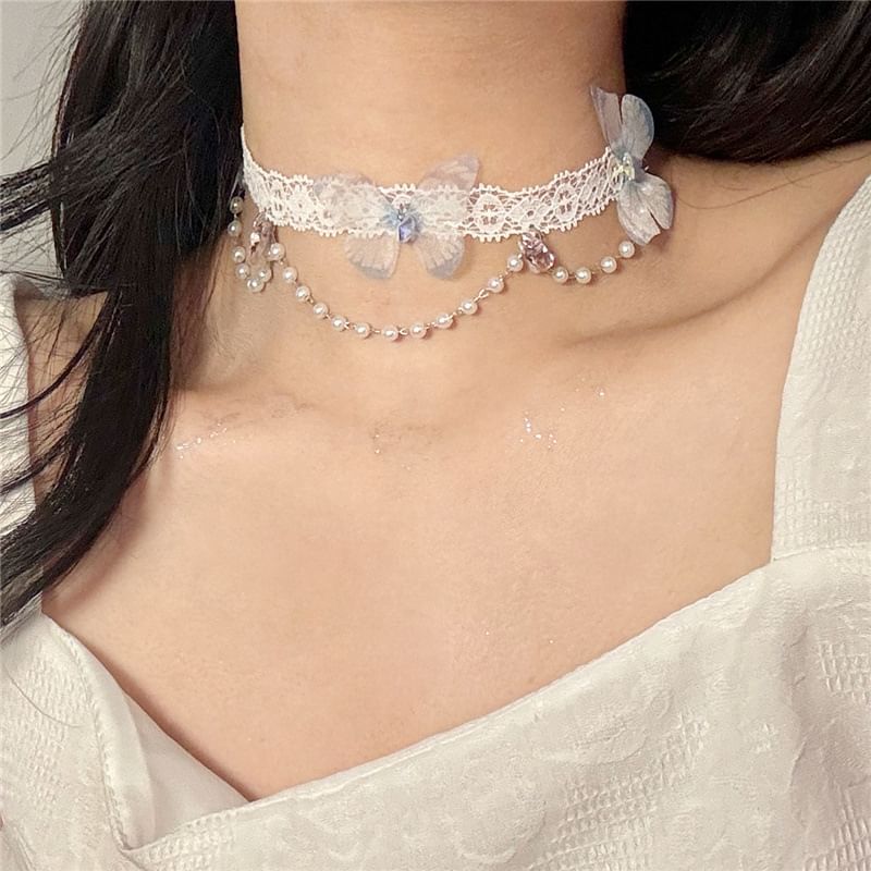 Choker Beaded Lace