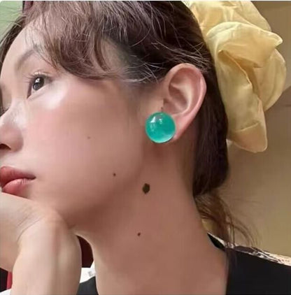 Acrylic Ball Stud Earring