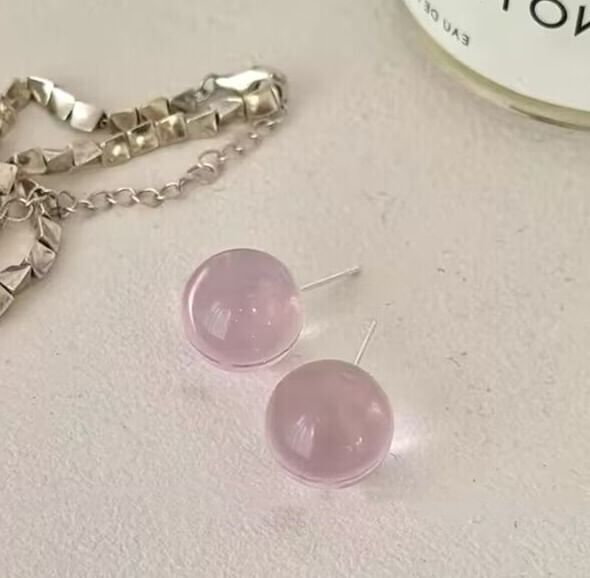 Acrylic Ball Stud Earring