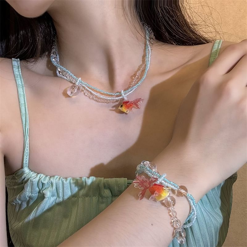 / Necklace Bracelet Goldfish
