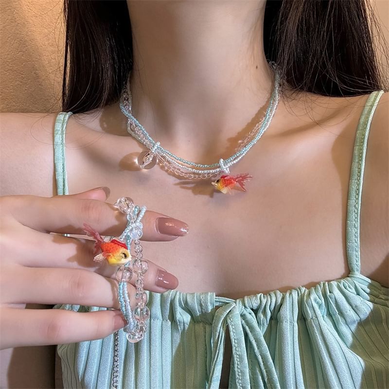 / Necklace Bracelet Goldfish
