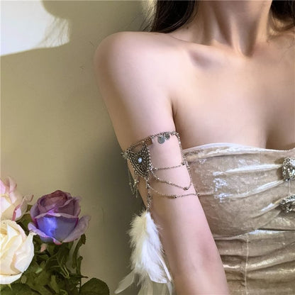 Rhinestone Chained Armlet