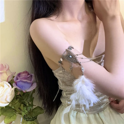 Rhinestone Chained Armlet