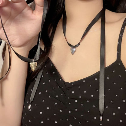 Pendant Scarf Heart Necklace