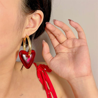 Drop Heart Earring