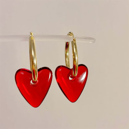 Drop Heart Earring