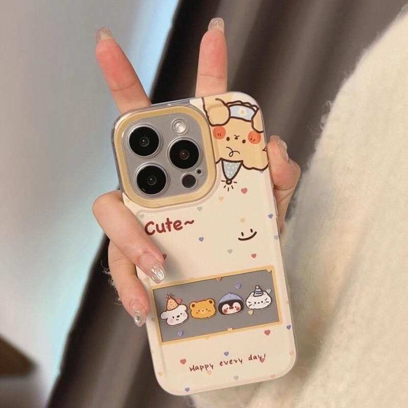 Bear Phone Case - iPhone 15 Pro Max / 15 Pro / 15 Plus / 15 / 14 Pro Max / 14 Pro / 14 Plus / 14 / 13 Pro Max / 13 Pro / 13 / 13 mini / 12 Pro Max / 12 Pro / 12 / 12 mini / 11 Pro Max / 11 Pro / 11