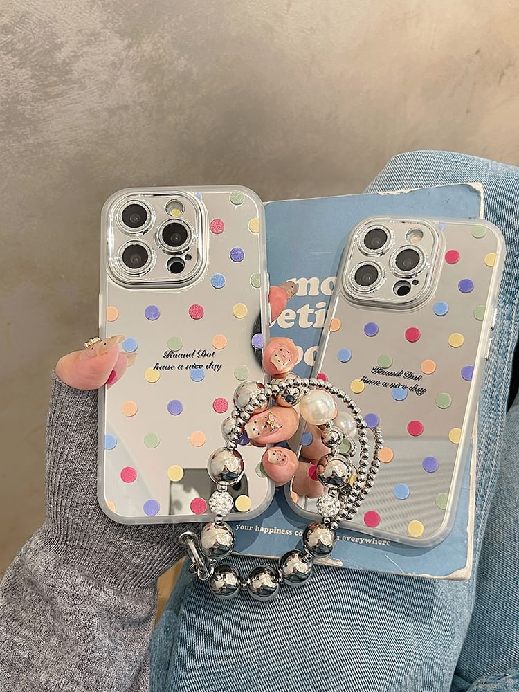 Polka / Set Case Mirrored Dot Strap Phone