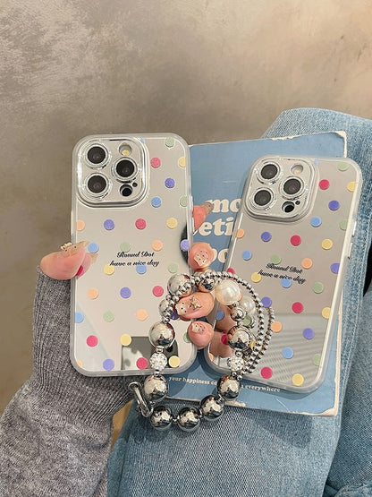 Polka / Set Case Mirrored Dot Strap Phone