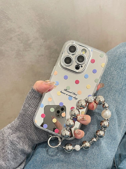 Polka / Set Case Mirrored Dot Strap Phone