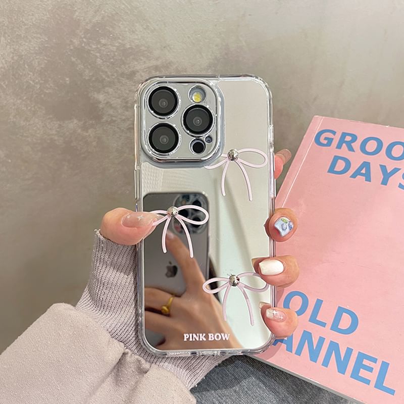 Phone Mirrored Case Bow