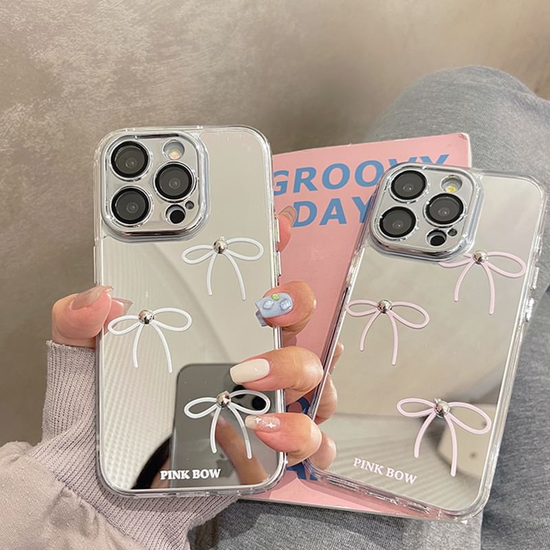 Phone Mirrored Case Bow