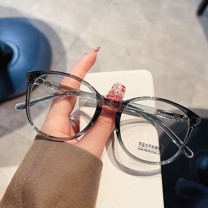 Light Glasses Round Blocking Frame Blue