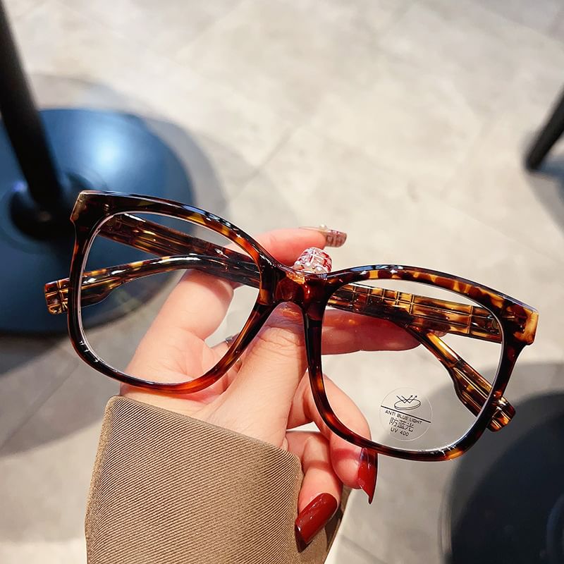 Frame Blocking Light Glasses Blue Square