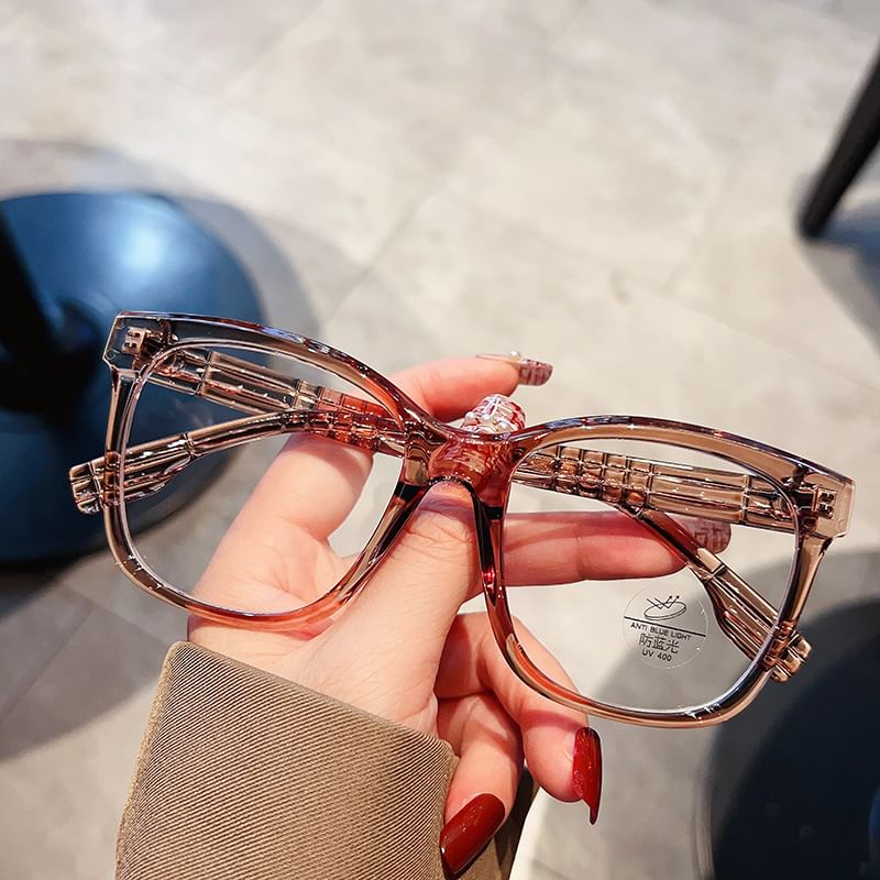 Frame Blocking Light Glasses Blue Square