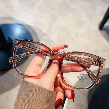 Frame Blocking Light Glasses Blue Square