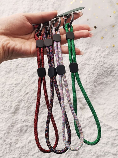 Dragonne de téléphone à paillettes avec coussinet