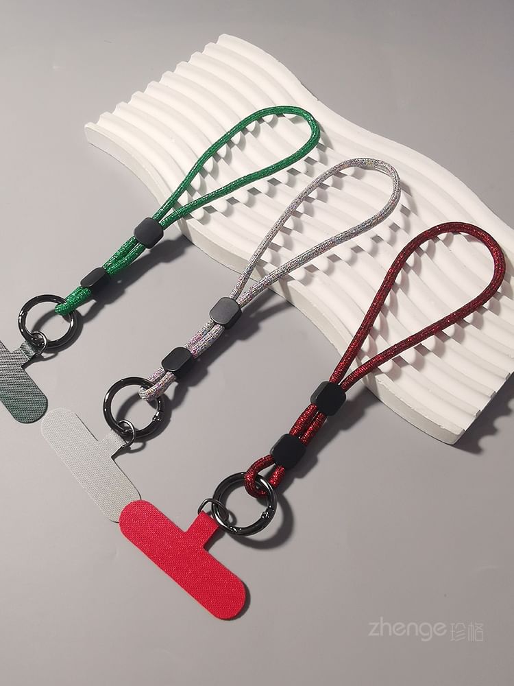 Dragonne de téléphone à paillettes avec coussinet