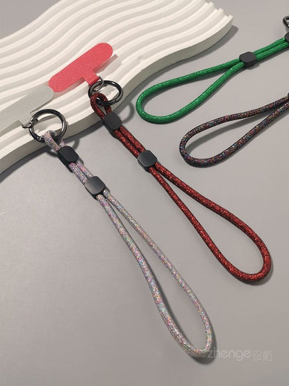 Dragonne de téléphone à paillettes avec coussinet