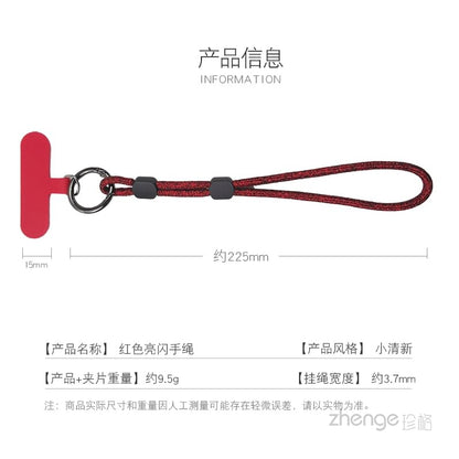 Dragonne de téléphone à paillettes avec coussinet