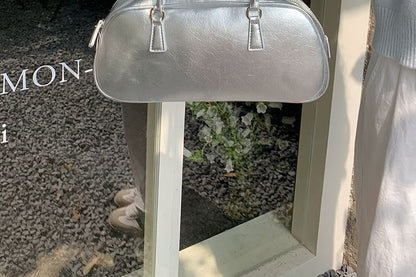 Shoulder Bag Faux Plain Leather