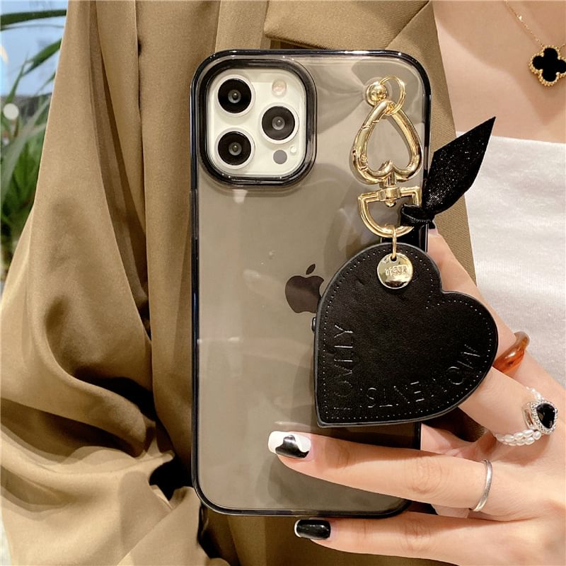 Heart Ribbon Charm Phone Case