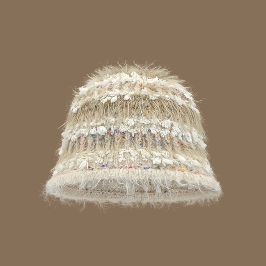 Bonnet en tricot chenille