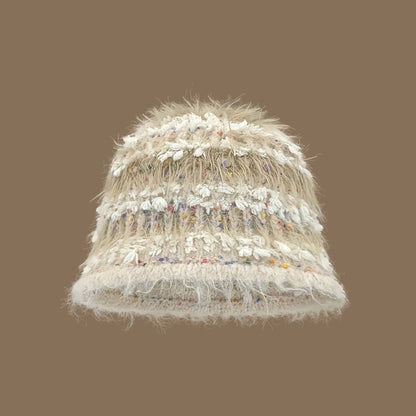 Bonnet en tricot chenille