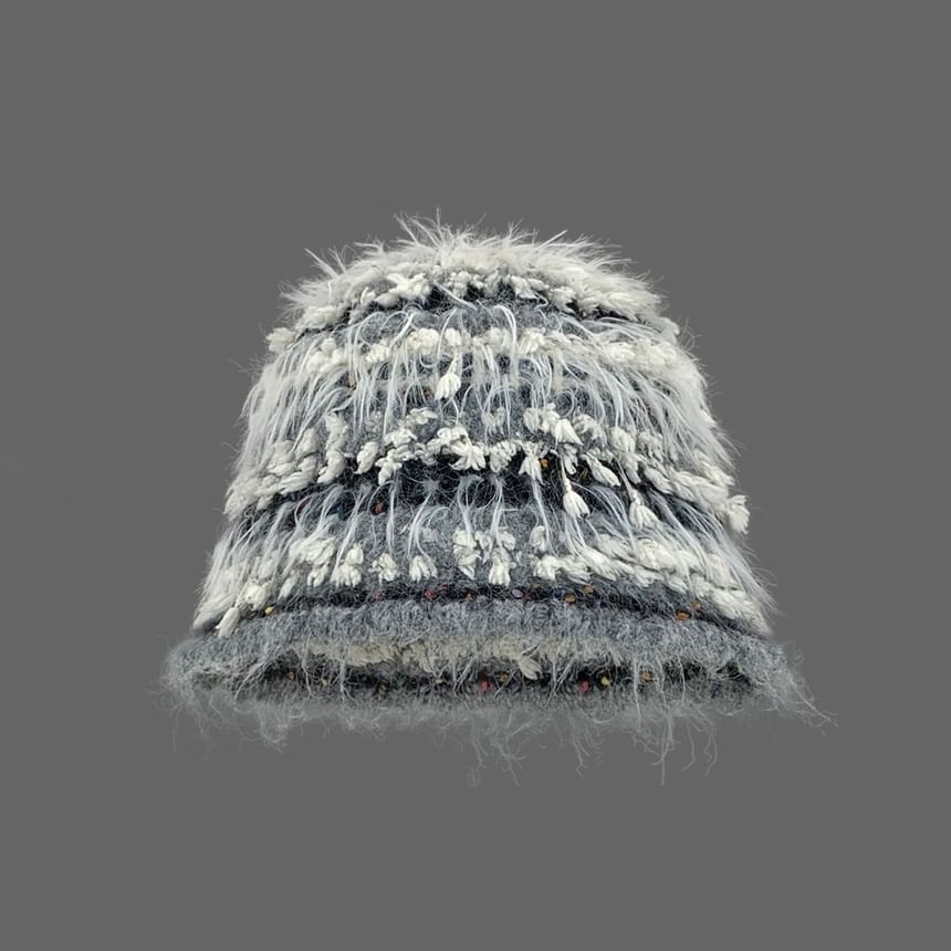 Bonnet en tricot chenille