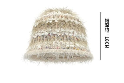 Bonnet en tricot chenille