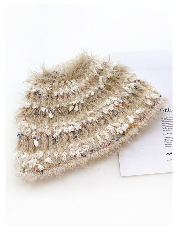 Bonnet en tricot chenille