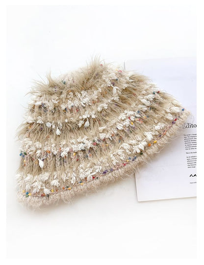 Bonnet en tricot chenille